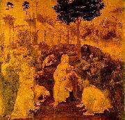 LEONARDO da Vinci The Adoration of the Magi oil